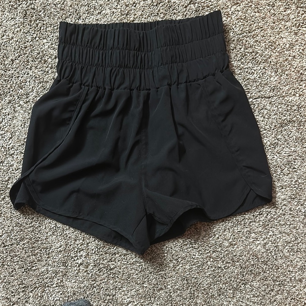 High-Waisted Black Women's Shorts